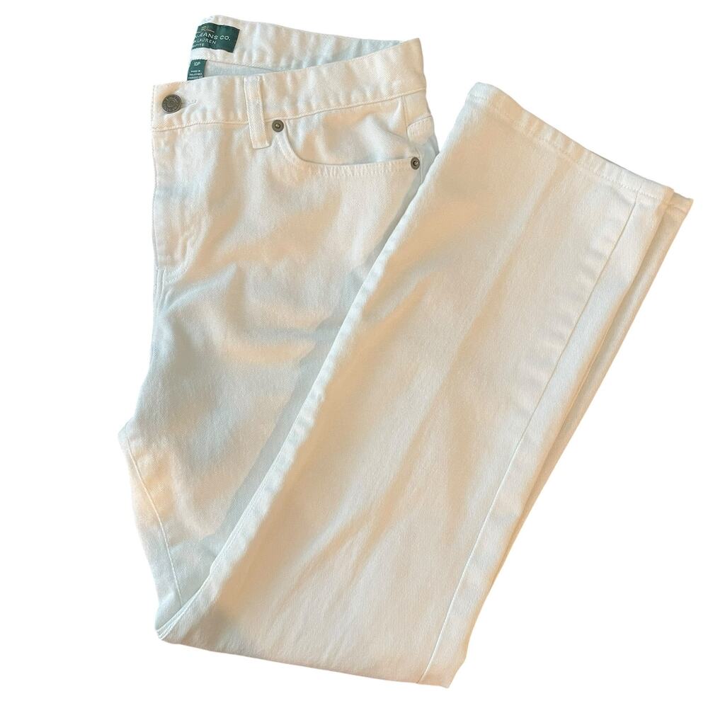 Lauren Jeans Co. Ralph Lauren White Boot cut Jeans 10P